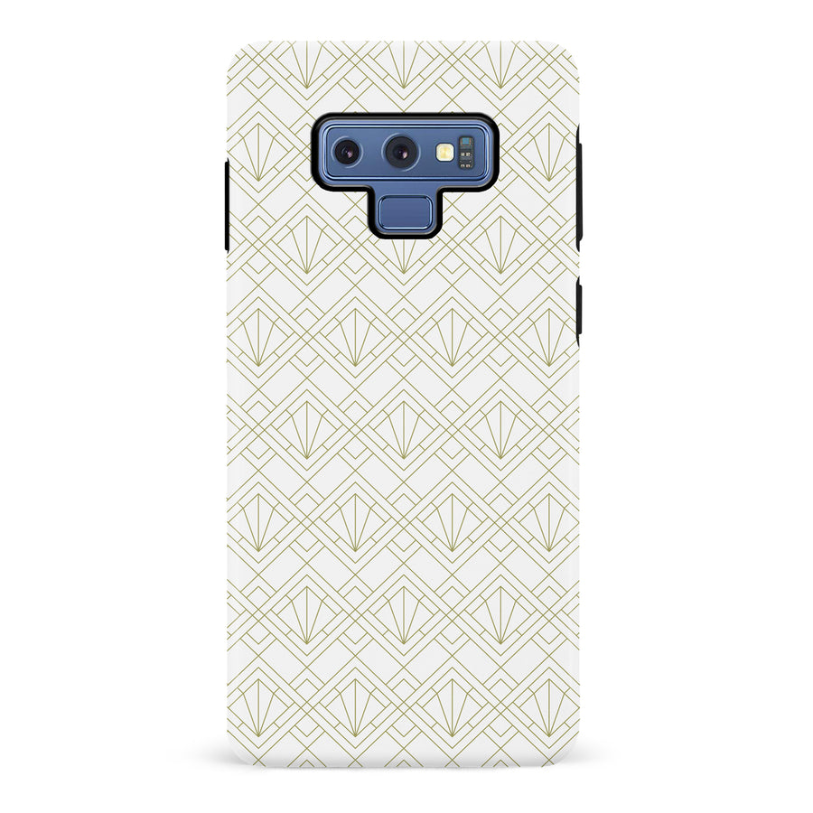 Samsung Galaxy Note 9 Showcase Art Deco Phone Case in White