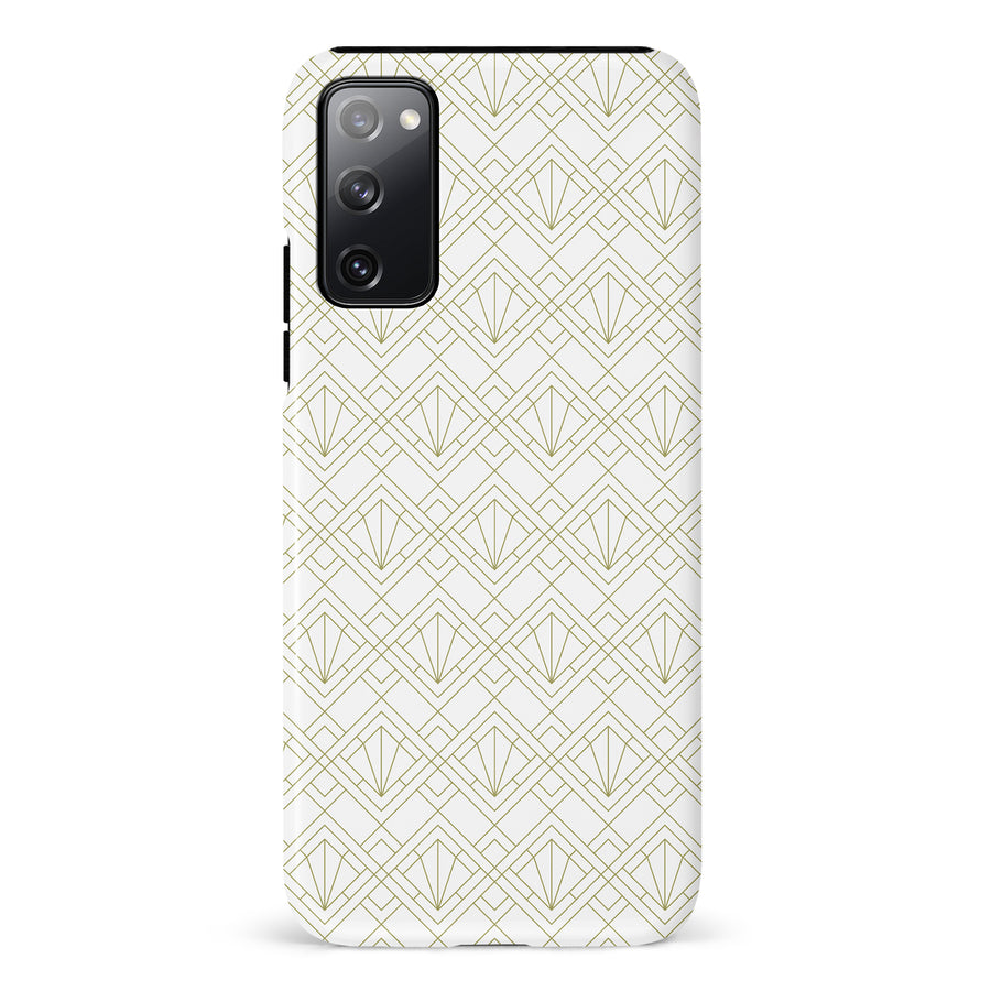 Samsung Galaxy S20 FE Showcase Art Deco Phone Case in White