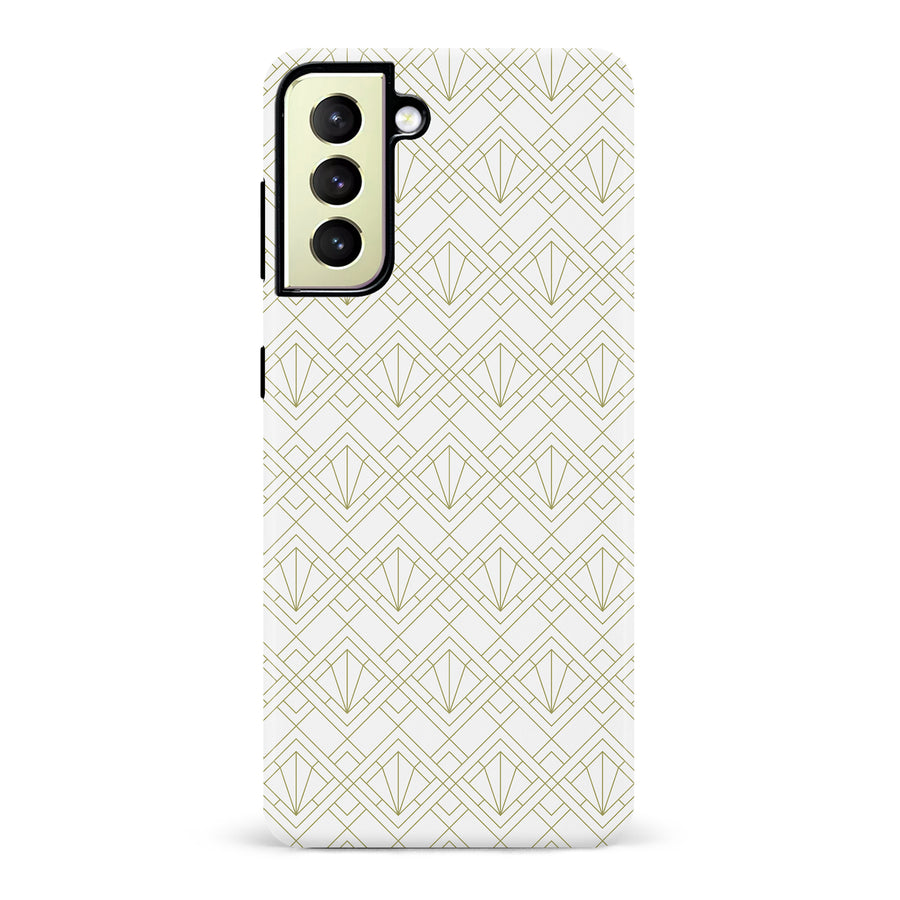 Samsung Galaxy S22 Plus Showcase Art Deco Phone Case in White