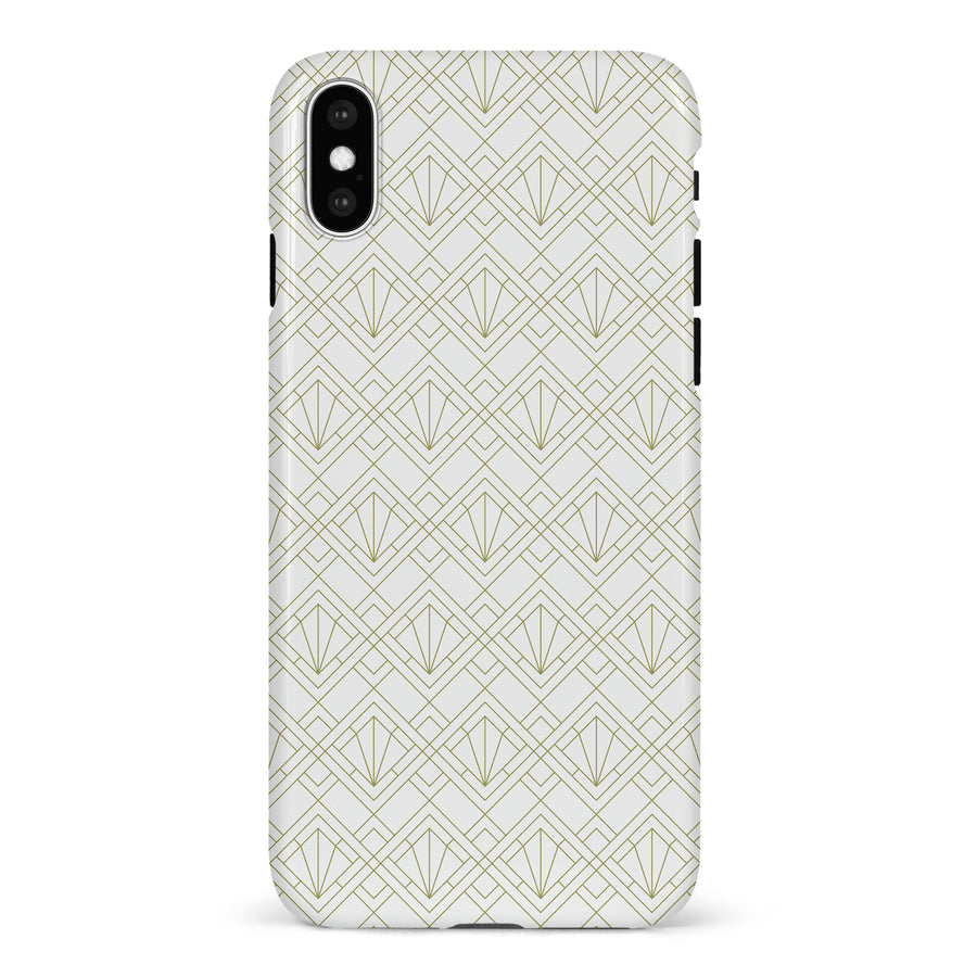 iPhone X/XS Iconic Art Deco Phone Case in White