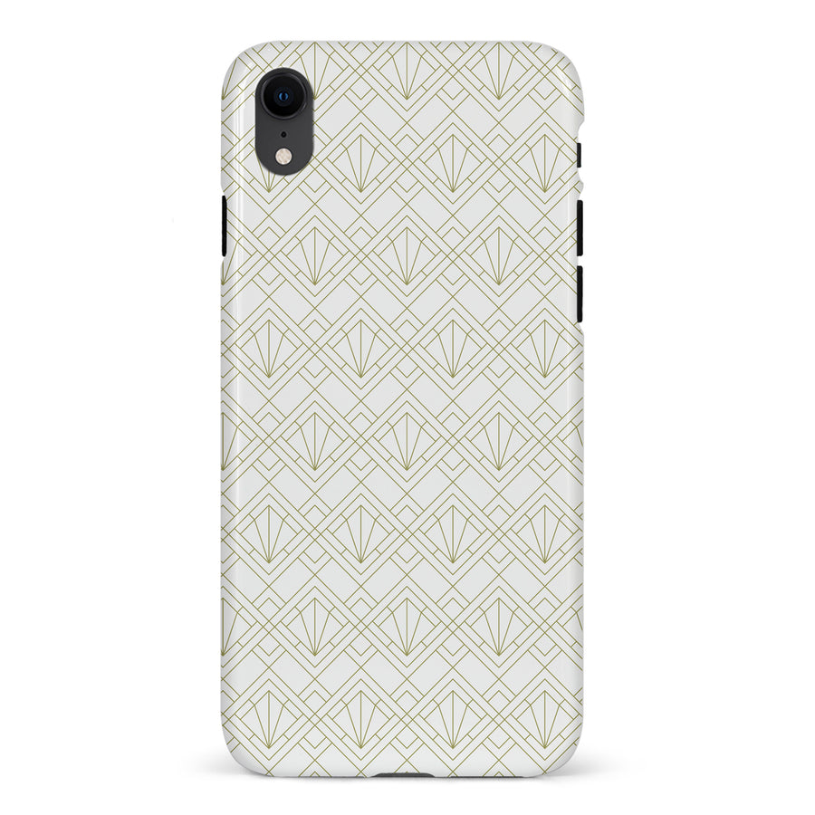 iPhone XR Iconic Art Deco Phone Case in White