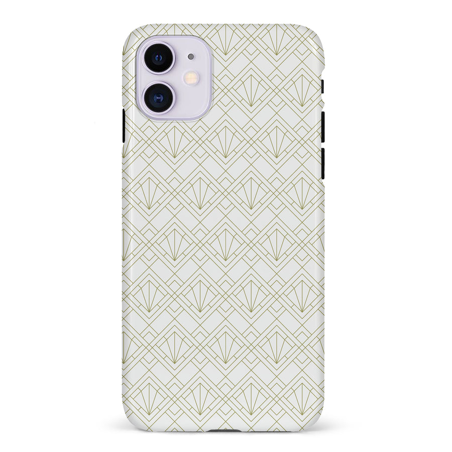 iPhone 11 Iconic Art Deco Phone Case in White