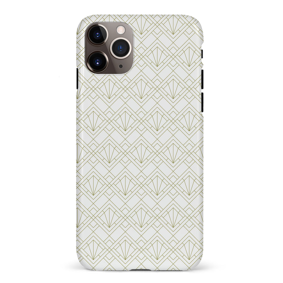 iPhone 11 Pro Max Showcase Art Deco Phone Case in White