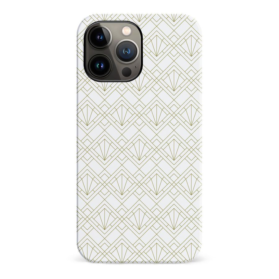 iPhone 13 Pro Max Iconic Art Deco Phone Case in White