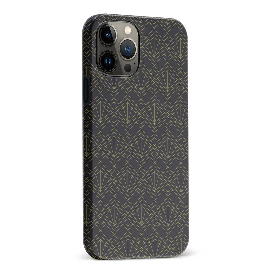 iPhone 13 Pro Max Iconic Art Deco Phone Case in Black