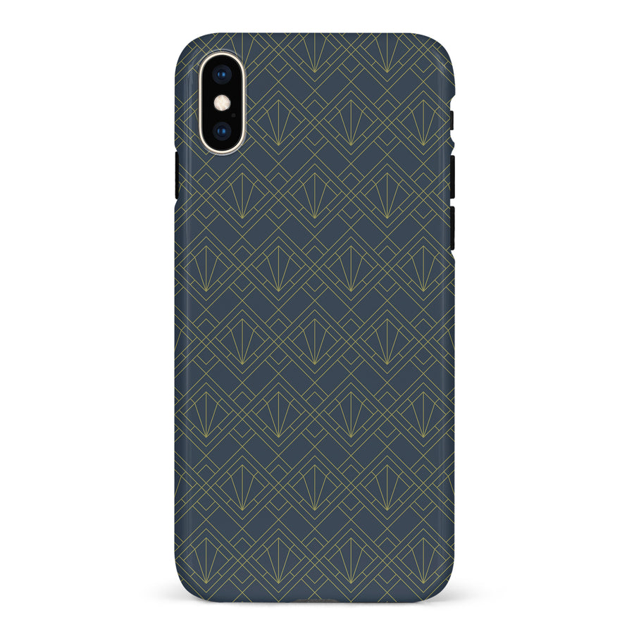 iPhone 12 Pro Max Iconic Art Deco Phone Case in Blue