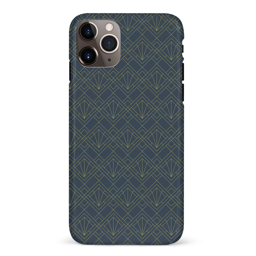 iPhone 13 Pro Iconic Art Deco Phone Case in Blue