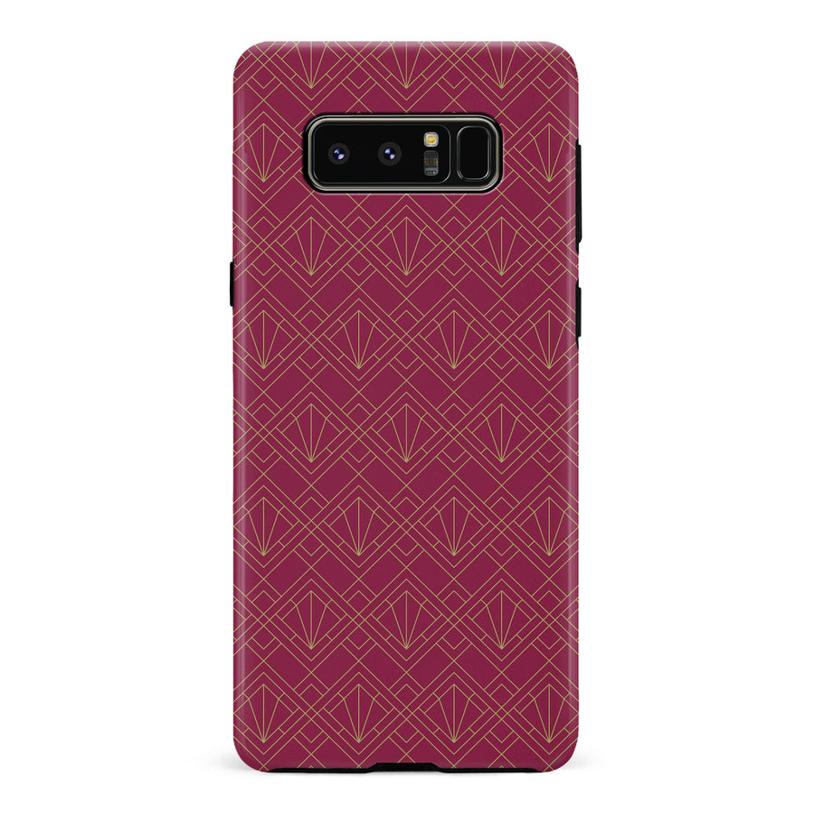 Samsung Galaxy Note 8 Iconic Art Deco Phone Case in Maroon
