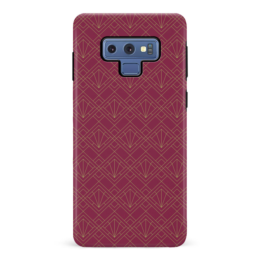 Samsung Galaxy Note 9 Iconic Art Deco Phone Case in Maroon