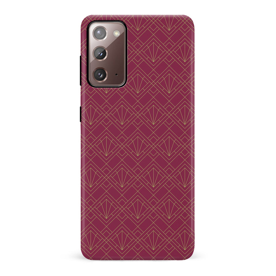 Samsung Galaxy Note 20 Iconic Art Deco Phone Case in Maroon