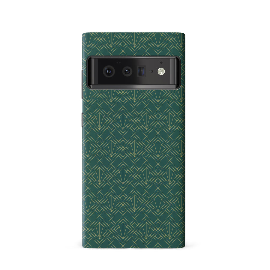 Google Pixel 6 Iconic Art Deco Phone Case in Green