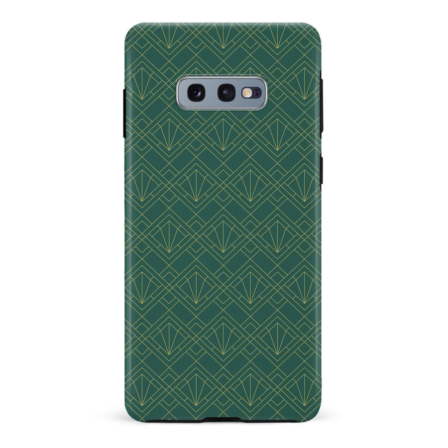 Samsung Galaxy S10e Iconic Art Deco Phone Case in Green