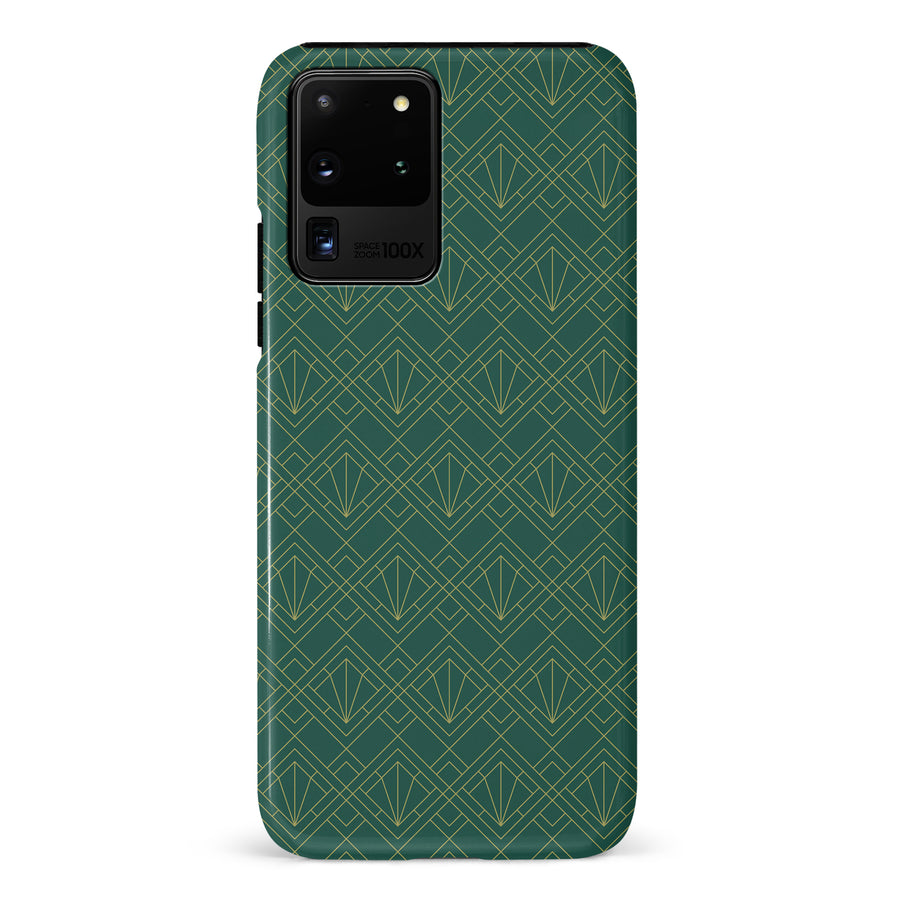 Samsung Galaxy S20 Ultra Iconic Art Deco Phone Case in Green