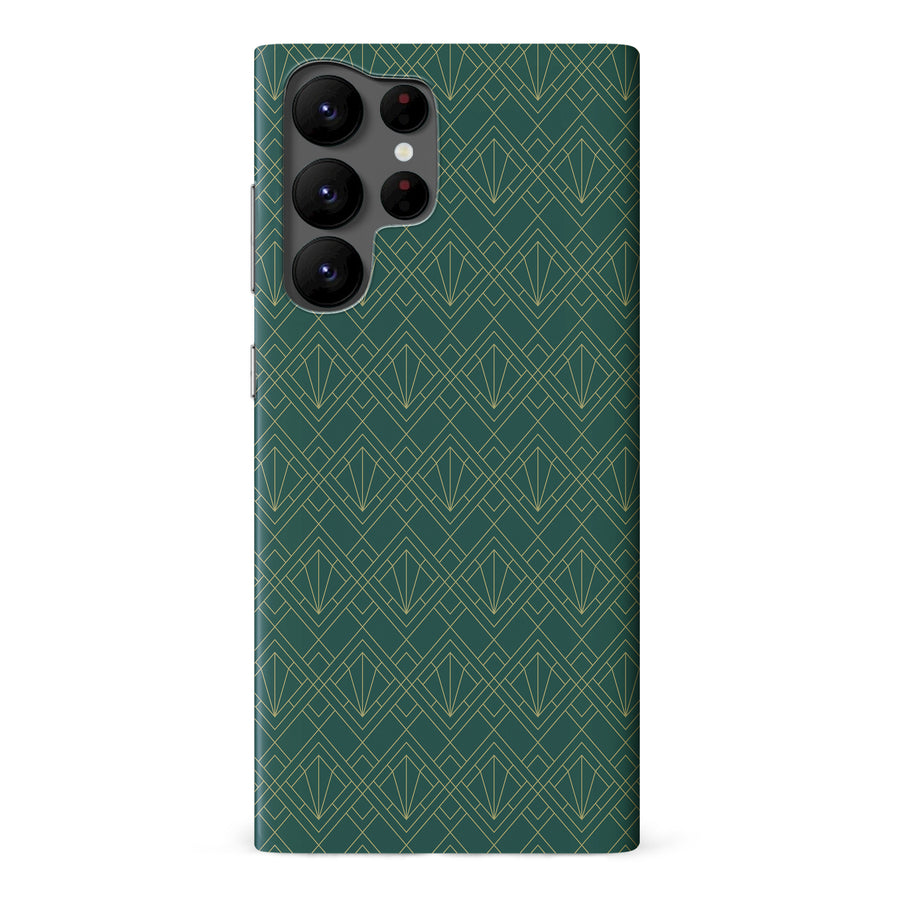 Samsung Galaxy S22 Ultra Iconic Art Deco Phone Case in Green