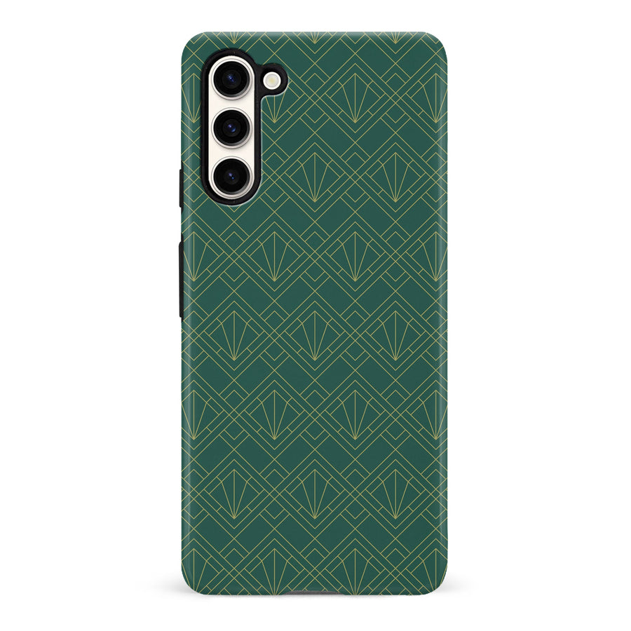 Samsung Galaxy S23 Iconic Art Deco Phone Case - Green