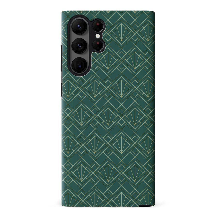 Samsung Galaxy S23 Ultra Iconic Art Deco Phone Case - Green