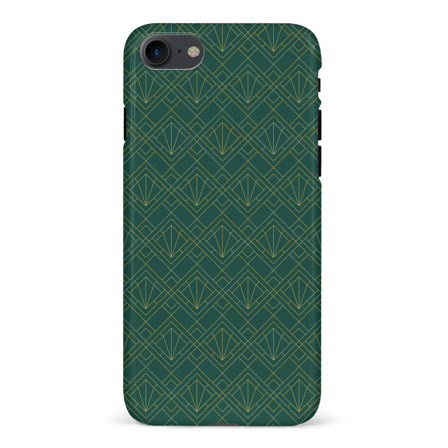 iPhone 7/8/SE Iconic Art Deco Phone Case in Green