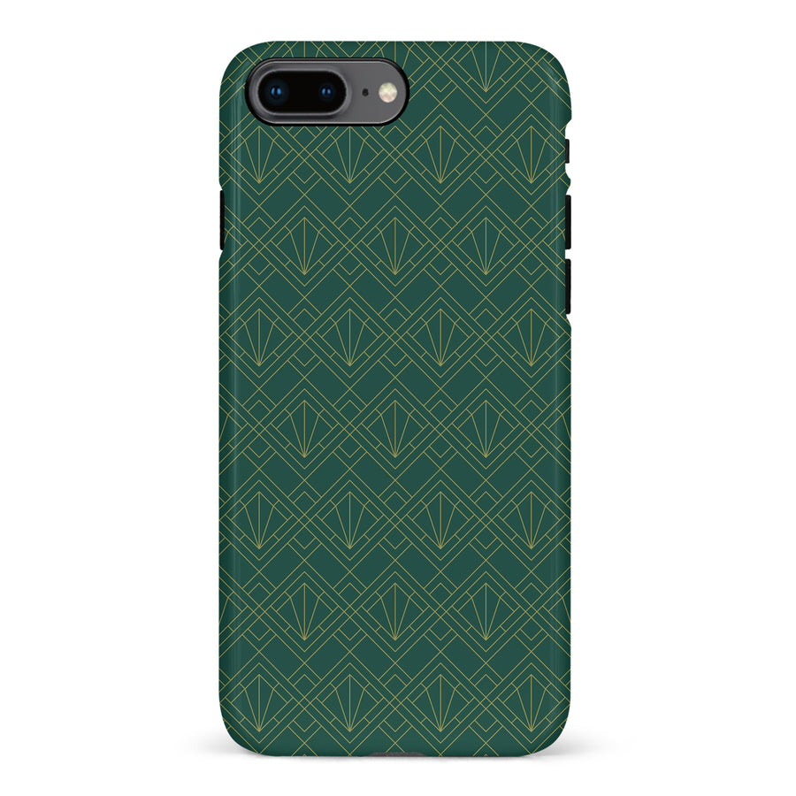 iPhone 8 Plus Iconic Art Deco Phone Case in Green