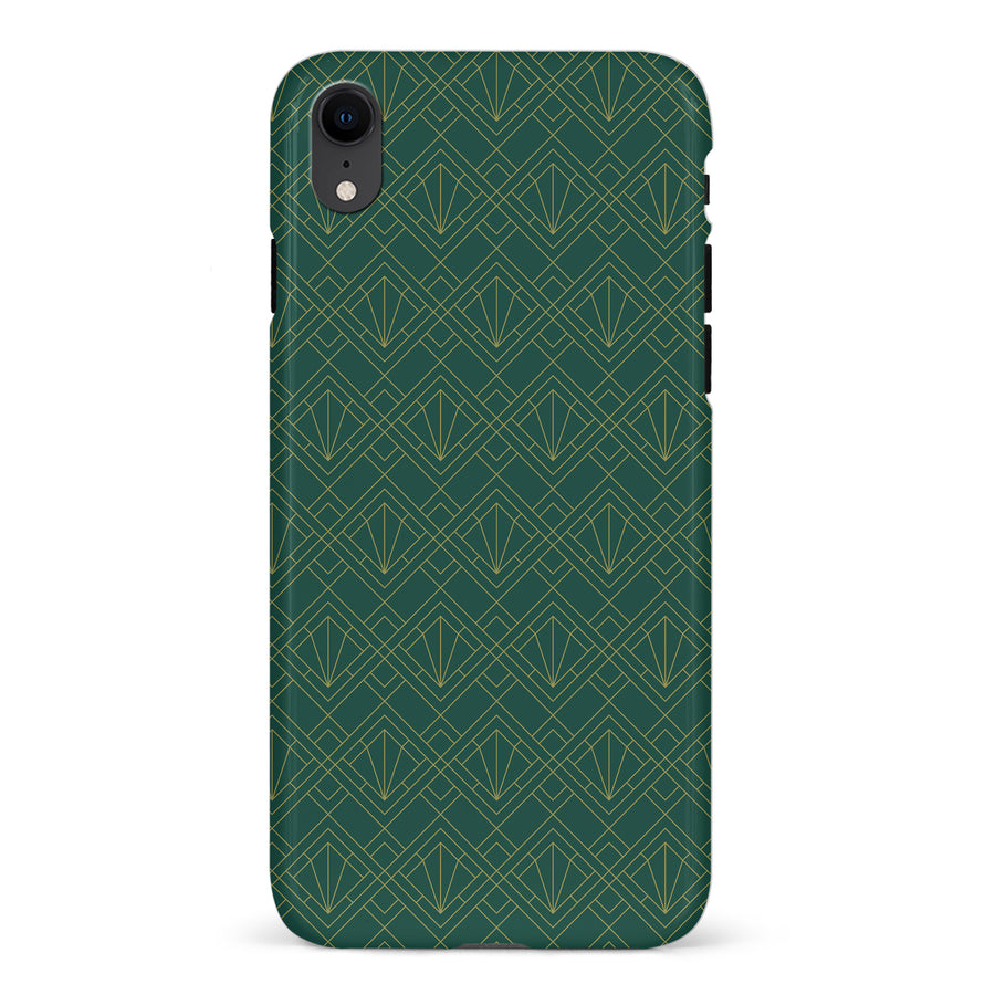 iPhone XR Iconic Art Deco Phone Case in Green