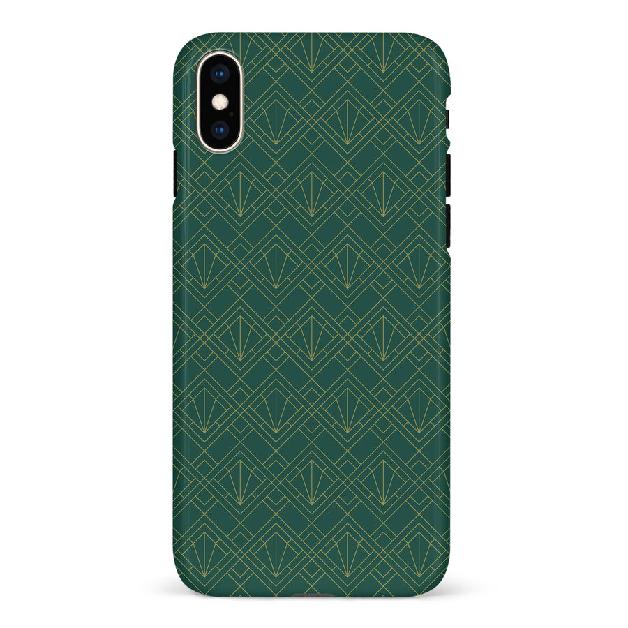 iPhone XS Max Iconic Art Deco Phone Case in Green