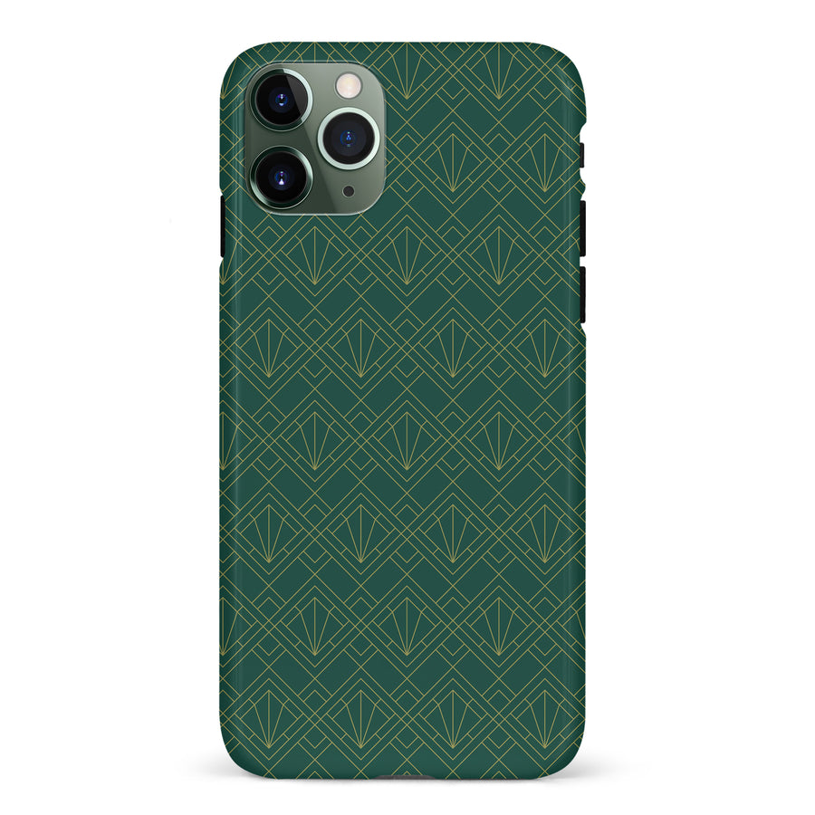 iPhone 11 Pro Iconic Art Deco Phone Case in Green