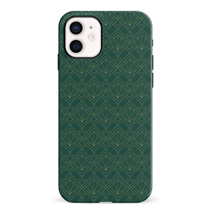 iPhone 12 Mini Iconic Art Deco Phone Case in Green