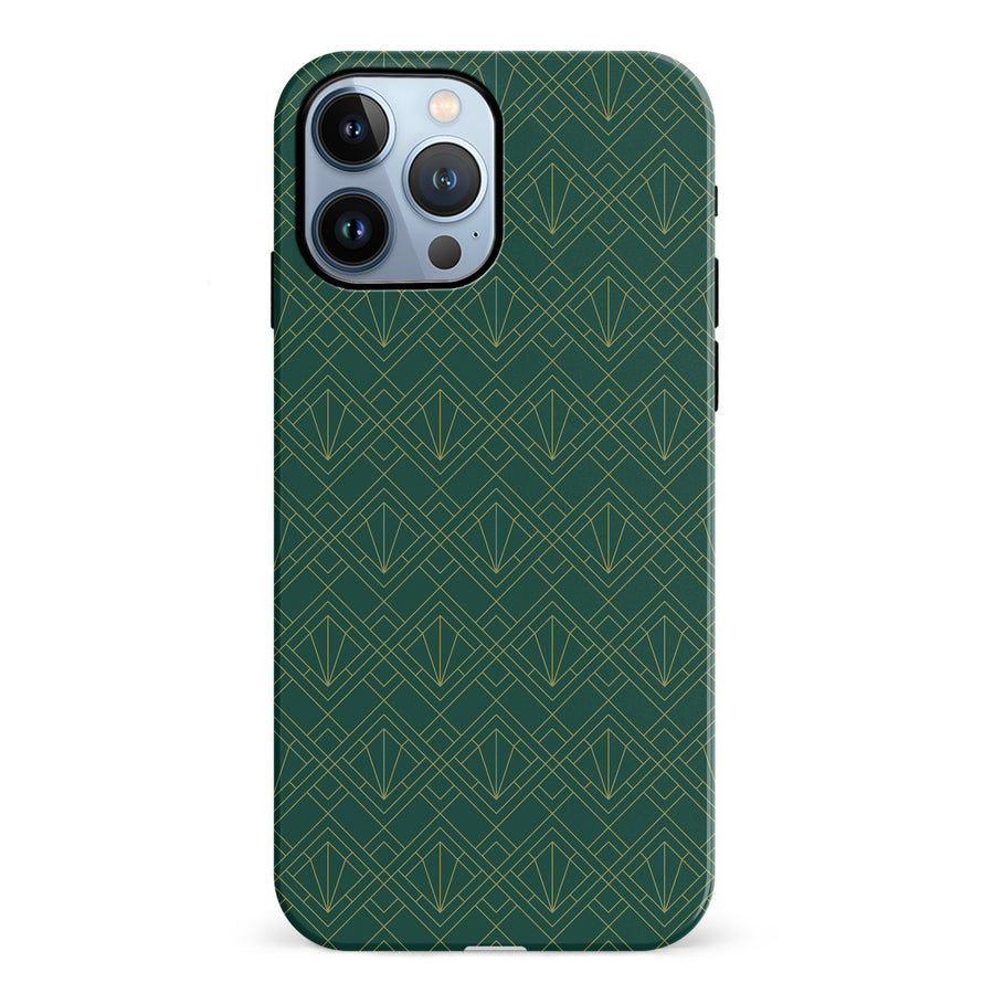 iPhone 12 Pro Iconic Art Deco Phone Case in Green