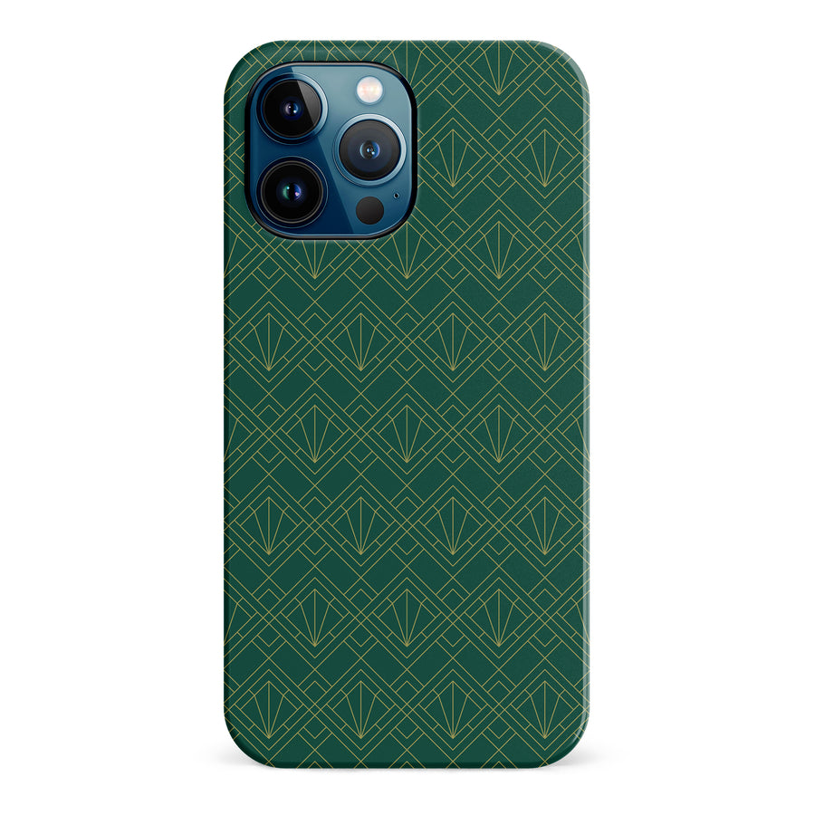 iPhone 12 Pro Max Iconic Art Deco Phone Case in Green