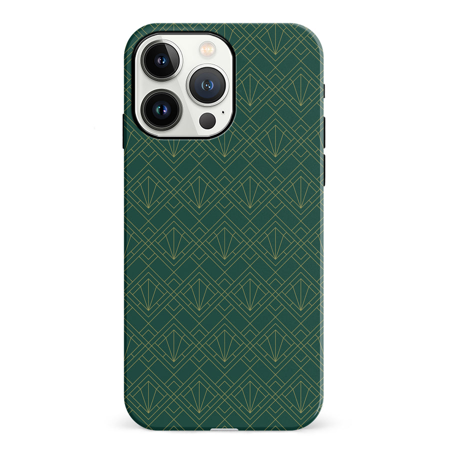 iPhone 13 Pro Iconic Art Deco Phone Case in Green