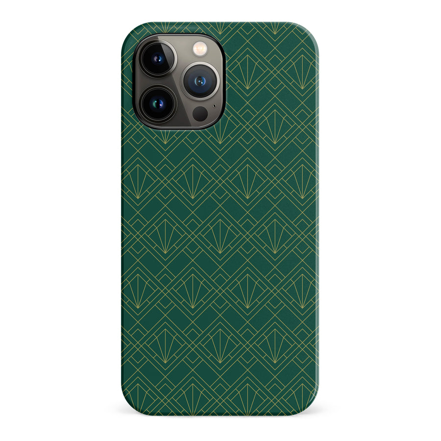 iPhone 13 Pro Max Iconic Art Deco Phone Case in Green