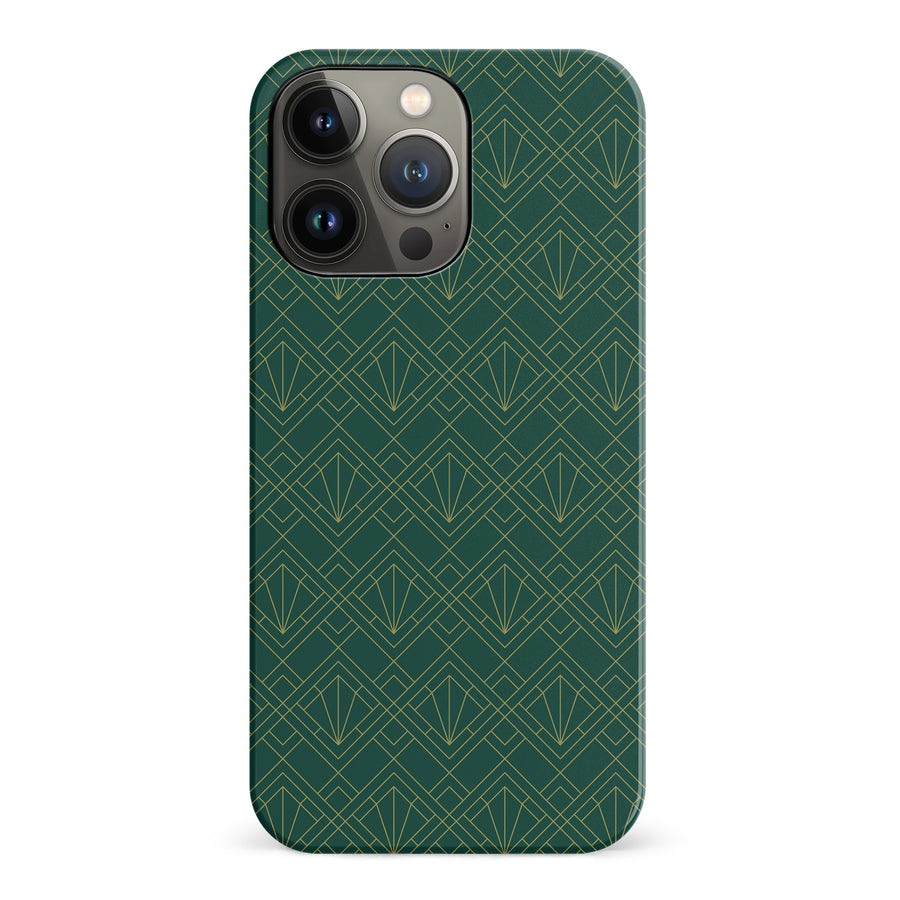 iPhone 14 Pro Iconic Art Deco Phone Case in Green