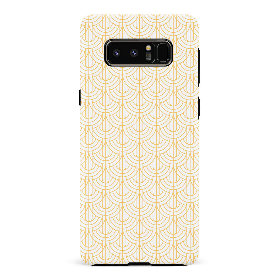Samsung Galaxy Note 8 Curved Art Deco Phone Case in White