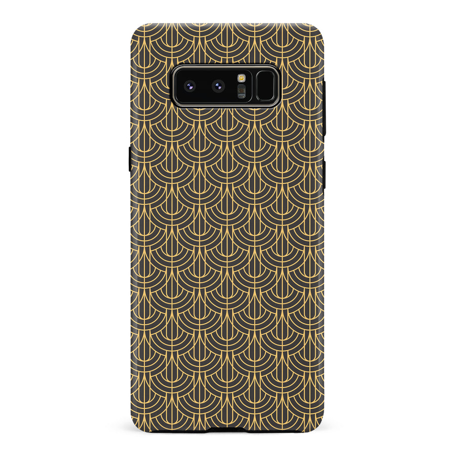Samsung Galaxy Note 8 Curved Art Deco Phone Case in Black