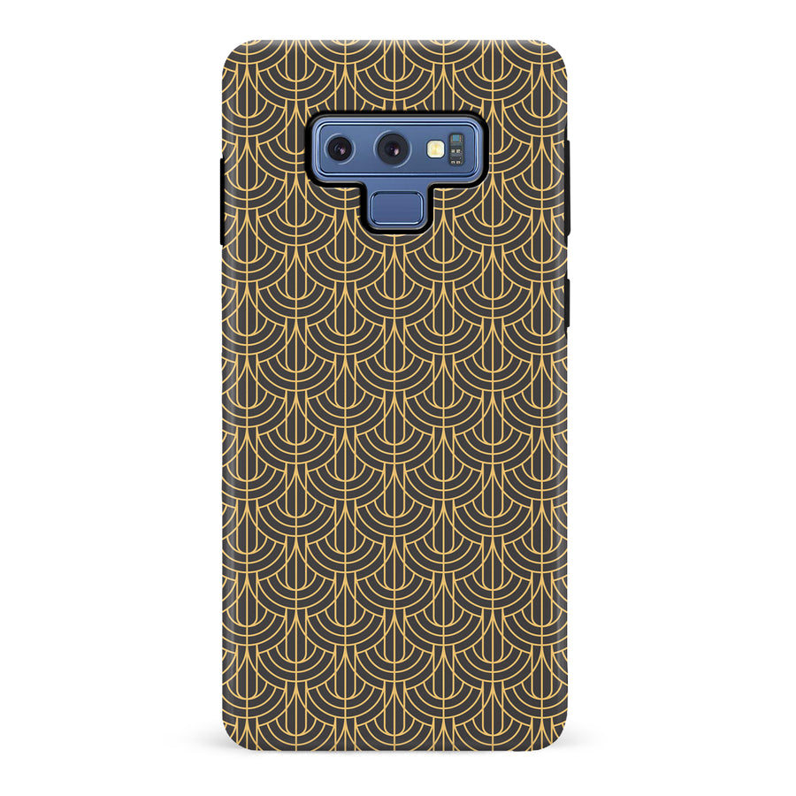 Samsung Galaxy Note 9 Curved Art Deco Phone Case in Black