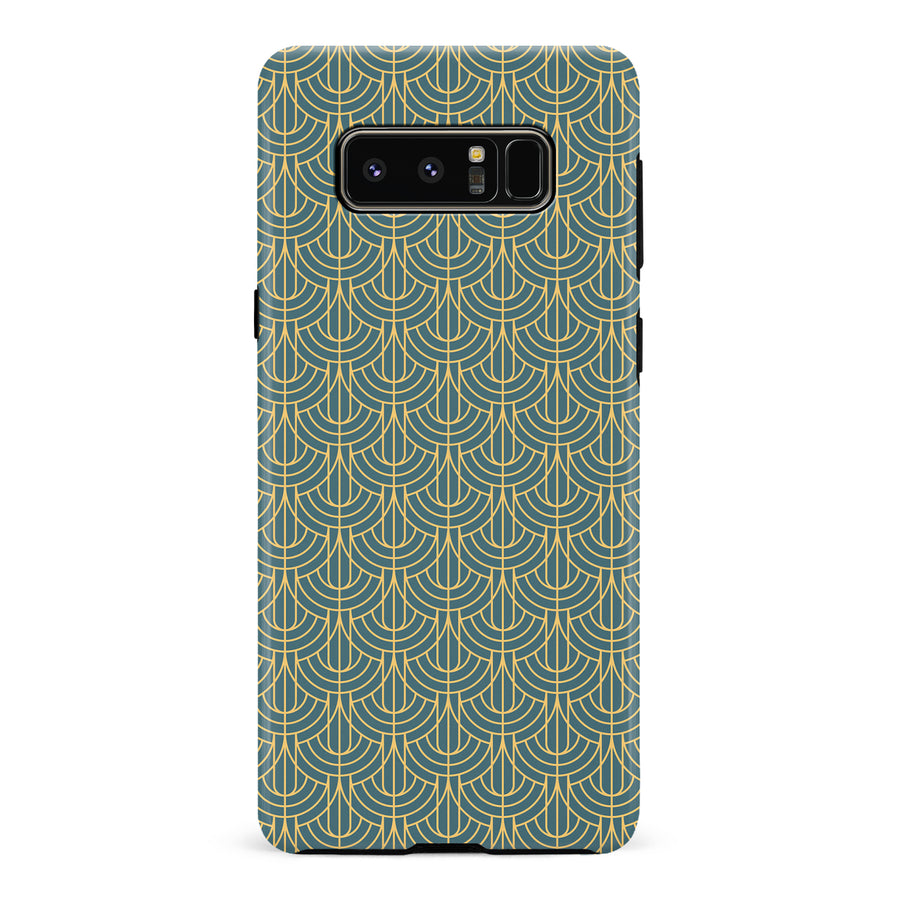 Samsung Galaxy Note 8 Curved Art Deco Phone Case in Green