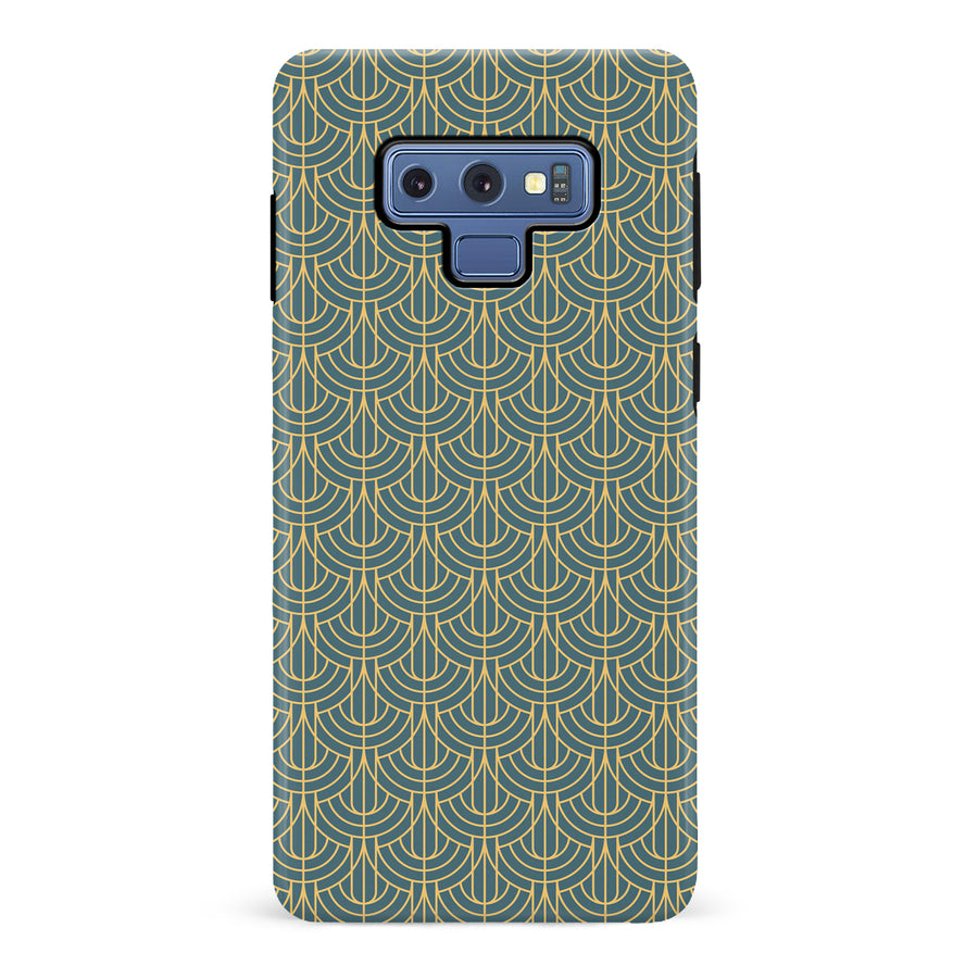 Samsung Galaxy Note 9 Curved Art Deco Phone Case in Green