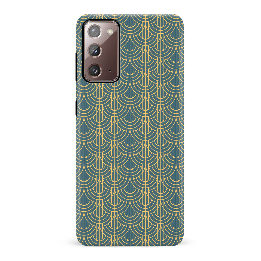 Samsung Galaxy Note 20 Curved Art Deco Phone Case in Green
