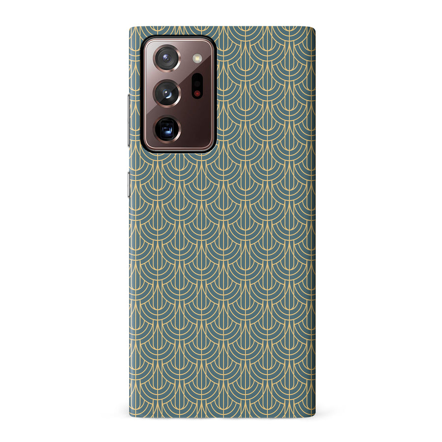 Samsung Galaxy Note 20 Ultra Curved Art Deco Phone Case in Green