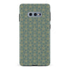 Samsung Galaxy S10e Curved Art Deco Phone Case in Green