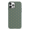 iPhone 12 Curved Art Deco Phone Case in Green