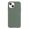 iPhone 13 Mini Curved Art Deco Phone Case in Green