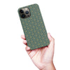iPhone 13 Pro Max Curved Art Deco Phone Case in Green