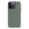 iPhone 14 Pro Max Curved Art Deco Phone Case in Green