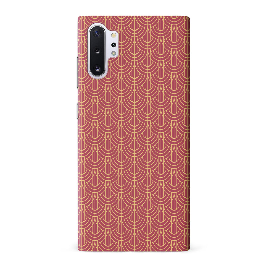 Samsung Galaxy Note 10 Pro Curved Art Deco Phone Case in Red