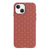 iPhone 13 Mini Curved Art Deco Phone Case in Red