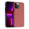 iPhone 13 Pro Max Curved Art Deco Phone Case in Red