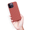 iPhone 14 Pro Max Curved Art Deco Phone Case in Red