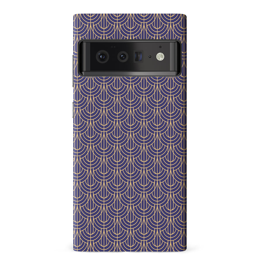 Google Pixel 6 Pro Curved Art Deco Phone Case in Purple
