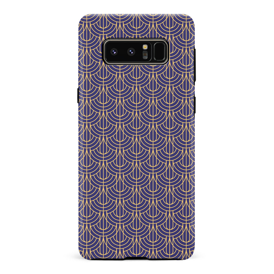 Samsung Galaxy Note 8 Curved Art Deco Phone Case in Purple