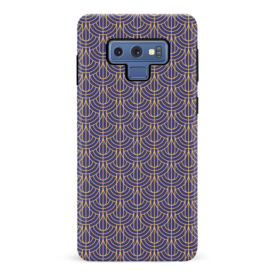 Samsung Galaxy Note 9 Curved Art Deco Phone Case in Purple